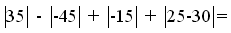  I35I - I-45I + I-15I + I25-30I=